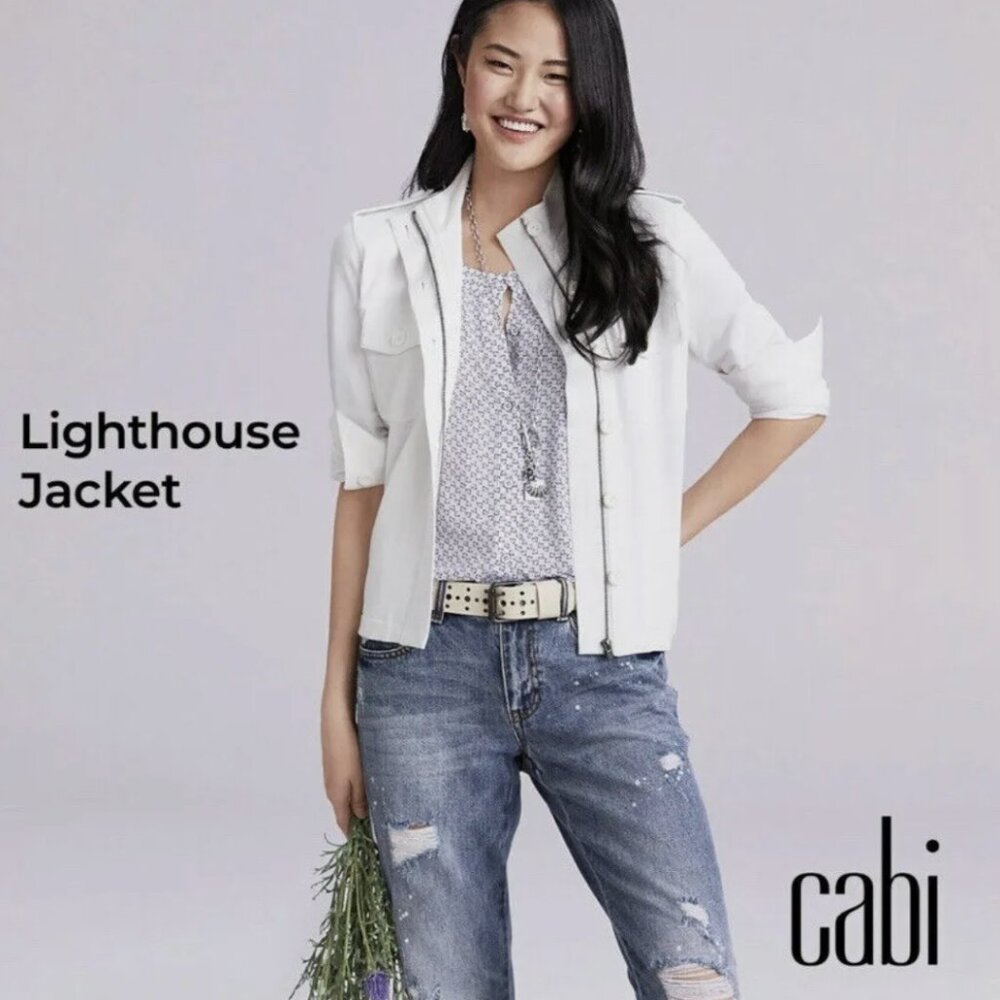 Cabi Lighthouse Jacket Modal Blend White 5856